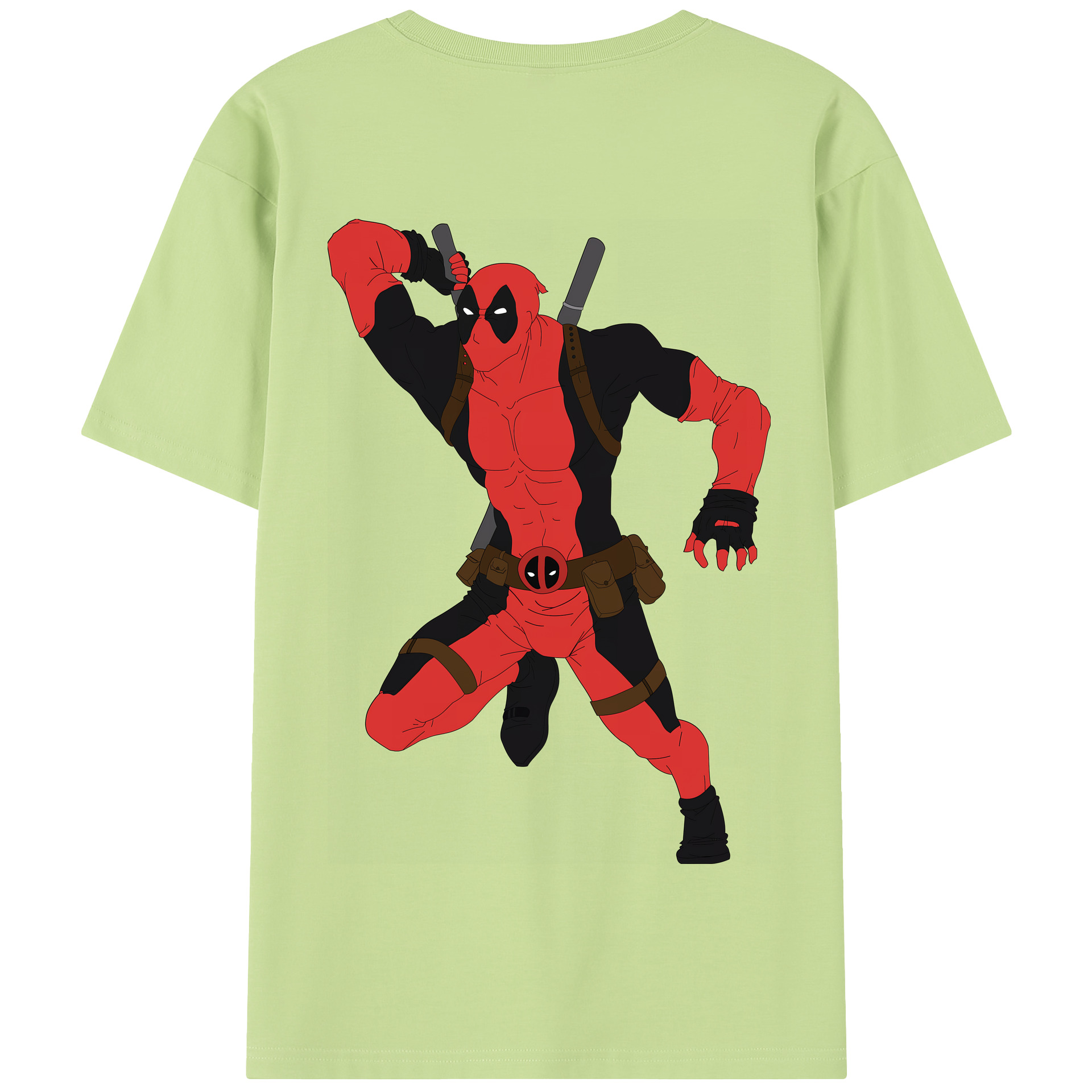 （画像用） Deadpool デッドプール 綿100％半袖Tシャツ（背面プリント）